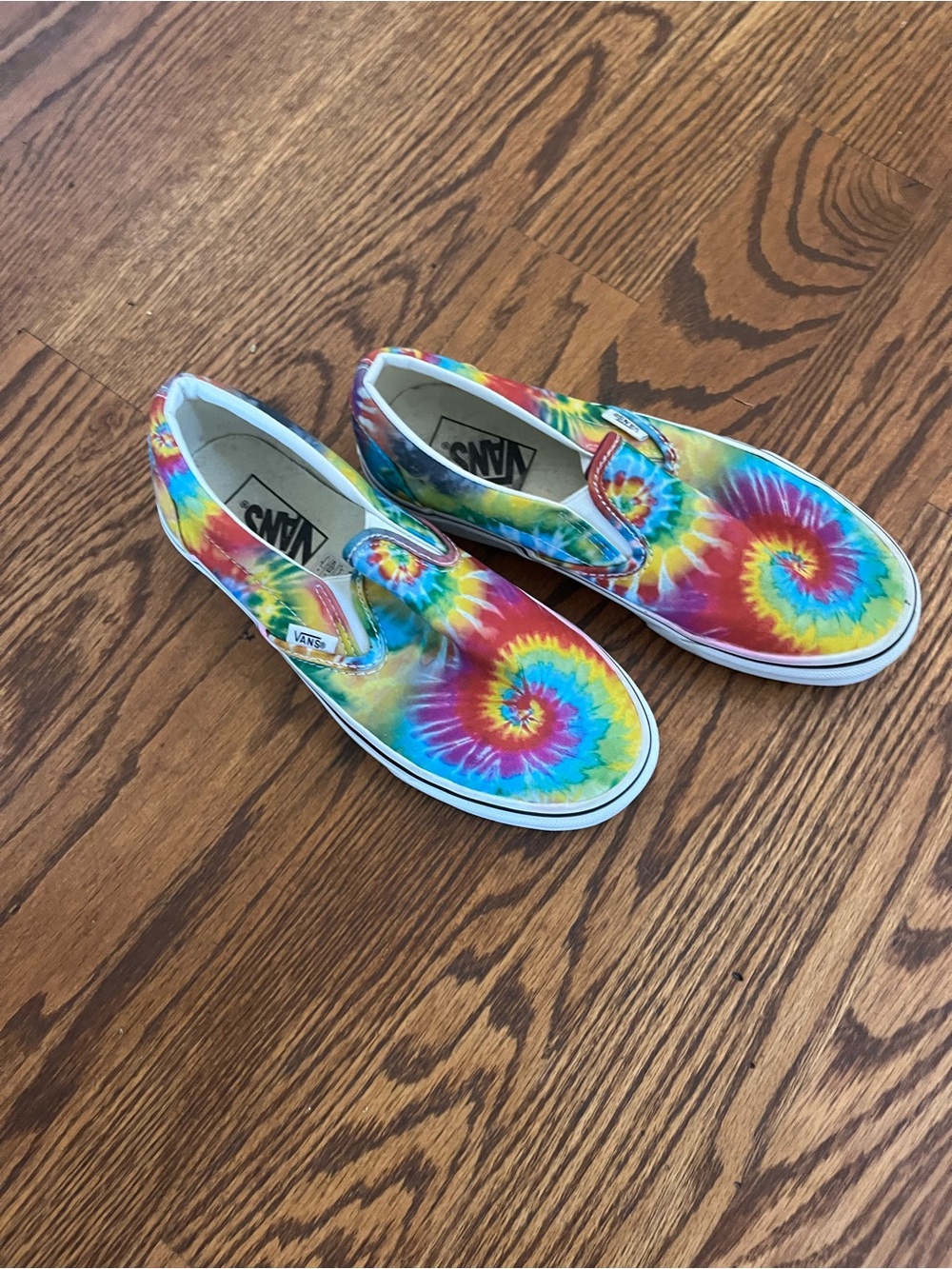 Classic Vans Tie-Dye Slip-On Shoes - Multicolor